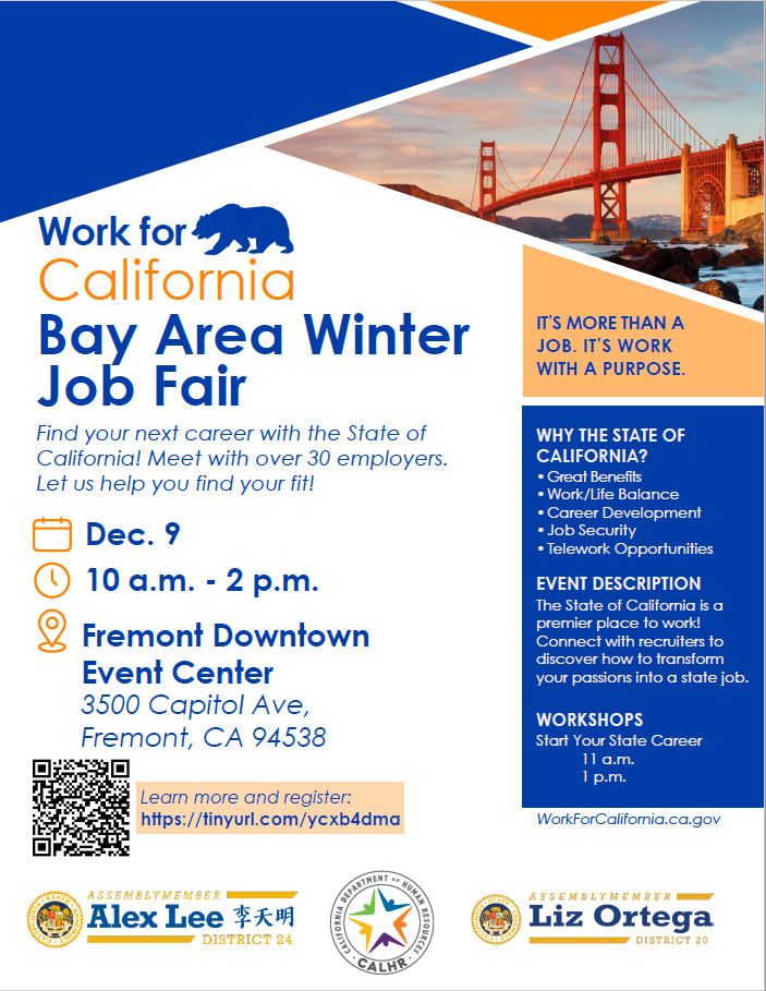 2024 Government Job Fair Official Website Assemblymember Alex Lee